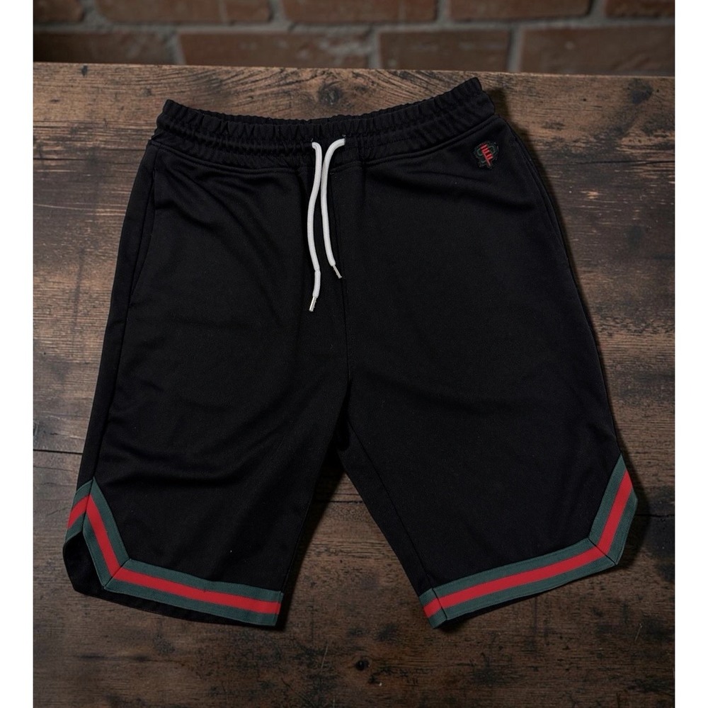 Southpole Men's Basketball Athletic Track Shorts Elastic Waist Black Sz M Medium